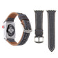 Frendorf | Für Apple Watch Series 10 42mm / 9&8&7 41mm / SE 3&SE 2&6&SE&5&4 40mm / 3&2&1 38mm Einfache Mode Echtes Leder Cowboy-Muster Uhrenarmband (Grau)