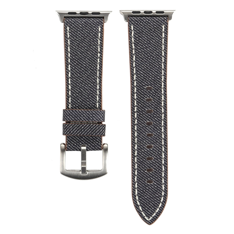 Frendorf | Für Apple Watch Series 10 42mm / 9&8&7 41mm / SE 3&SE 2&6&SE&5&4 40mm / 3&2&1 38mm Einfache Mode Echtes Leder Cowboy-Muster Uhrenarmband (Grau)