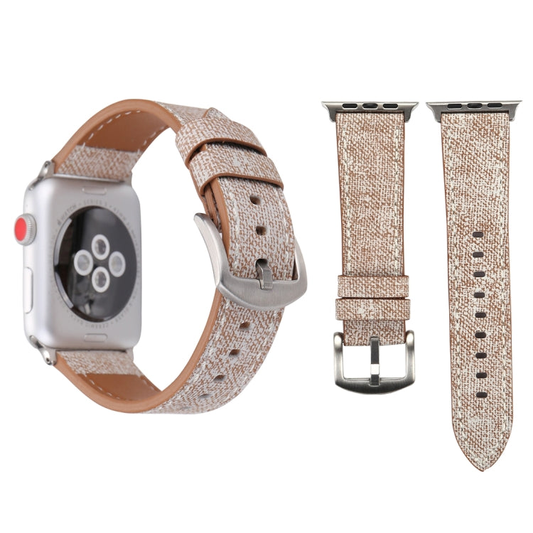 Frerndorf | Für Apple Watch Ultra 49mm&Watch Ultra 2 49mm / Series 10 46mm / 9&8&7 45mm / SE 3&SE 2&6&SE&5&4 44mm / 3&2&1 42mm Einfaches Mode Echtleder Cowboy-Muster Uhrband (Hellgrau)