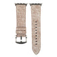 Frerndorf | Für Apple Watch Ultra 49mm&Watch Ultra 2 49mm / Series 10 46mm / 9&8&7 45mm / SE 3&SE 2&6&SE&5&4 44mm / 3&2&1 42mm Einfaches Mode Echtleder Cowboy-Muster Uhrband (Hellgrau)