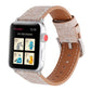 Frerndorf | Für Apple Watch Ultra 49mm&Watch Ultra 2 49mm / Series 10 46mm / 9&8&7 45mm / SE 3&SE 2&6&SE&5&4 44mm / 3&2&1 42mm Einfaches Mode Echtleder Cowboy-Muster Uhrband (Hellgrau)