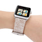 Frerndorf | Für Apple Watch Ultra 49mm&Watch Ultra 2 49mm / Series 10 46mm / 9&8&7 45mm / SE 3&SE 2&6&SE&5&4 44mm / 3&2&1 42mm Einfaches Mode Echtleder Cowboy-Muster Uhrband (Hellgrau)