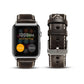 Frendorf | Denior Oil Wax Retro Uhr Lederarmband für Apple Watch Series 7 45mm / 6 & SE & 5 & 4 44mm / 3 & 2 & 1 42mm (Schwarz)