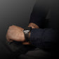 Frendorf | Denior Oil Wax Retro Uhr Lederarmband für Apple Watch Series 7 45mm / 6 & SE & 5 & 4 44mm / 3 & 2 & 1 42mm (Schwarz)