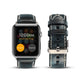 Frendorf | Denior Oil Wax Retro Uhr Leder Armband für Apple Watch Series 10 42mm / 9&8&7 41mm / SE 3&SE 2&6&SE&5&4 40mm / 3&2&1 38mm (Dunkelblau)