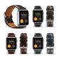 Frendorf | Denior Oil Wax Retro Uhr Leder Armband für Apple Watch Series 10 42mm / 9&8&7 41mm / SE 3&SE 2&6&SE&5&4 40mm / 3&2&1 38mm (Dunkelblau)
