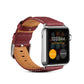 Frendorf | Denior Environmental Luxury Car Watch Lederarmband für Apple Watch Ultra 49mm & Watch Ultra 2 49mm / Series 10 46mm / 9 & 8 & 7 45mm / SE 3 & SE 2 & 6 & SE & 5 & 4 44mm / 3 & 2 & 1 42mm (Dunkelrot)