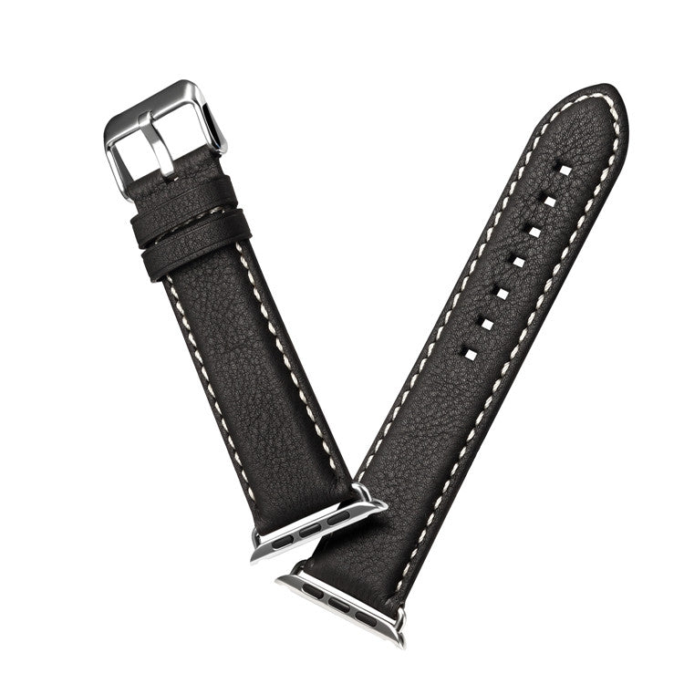 Frendorf | Denior Umwelt Luxus Auto Uhr Leder Uhr Band für Apple Watch Series 7 45mm / 6 & SE & 5 & 4 44mm / 3 & 2 & 1 42mm (Schwarz)
