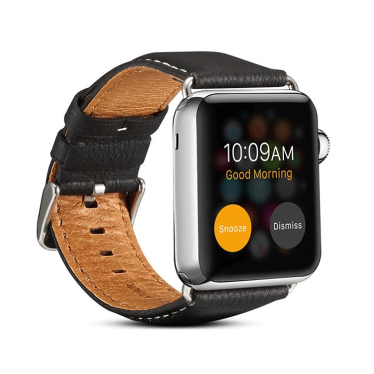 Frendorf | Denior Umwelt Luxus Auto Uhr Leder Uhr Band für Apple Watch Series 7 45mm / 6 & SE & 5 & 4 44mm / 3 & 2 & 1 42mm (Schwarz)