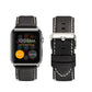 Frendorf | Denior Umwelt Luxus Auto Uhr Leder Uhr Band für Apple Watch Series 7 45mm / 6 & SE & 5 & 4 44mm / 3 & 2 & 1 42mm (Schwarz)
