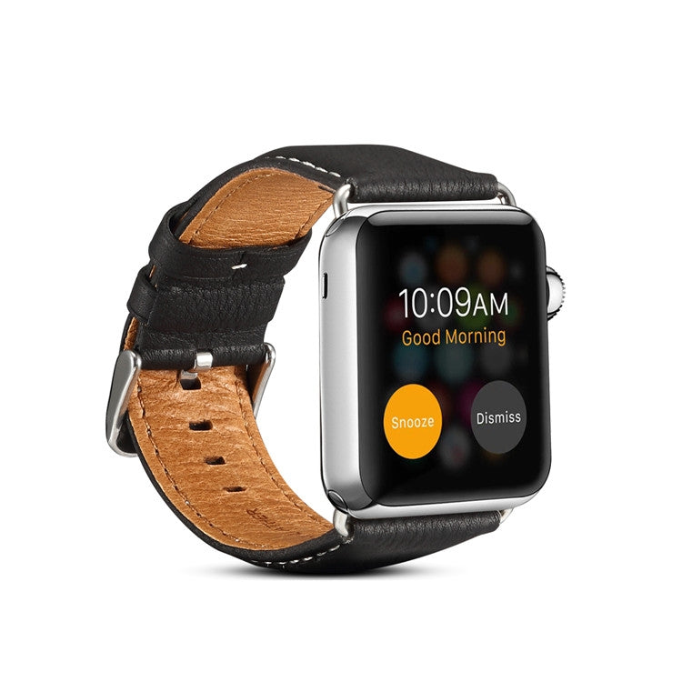 Frendorf | Denior Umwelt Luxus Auto Uhr Leder Uhr Band für Apple Watch Series 7 45mm / 6 & SE & 5 & 4 44mm / 3 & 2 & 1 42mm (Schwarz)