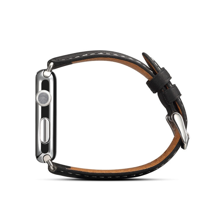 Frendorf | Denior Umwelt Luxus Auto Uhr Leder Uhr Band für Apple Watch Series 7 45mm / 6 & SE & 5 & 4 44mm / 3 & 2 & 1 42mm (Schwarz)