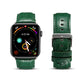 Frendorf | Denior Krokodil Grain Uhr Cowhide Leder Uhr Band für Apple Watch Series 7 41mm / 6 & SE & 5 & 4 40mm / 3 & 2 & 1 38mm (Grün)