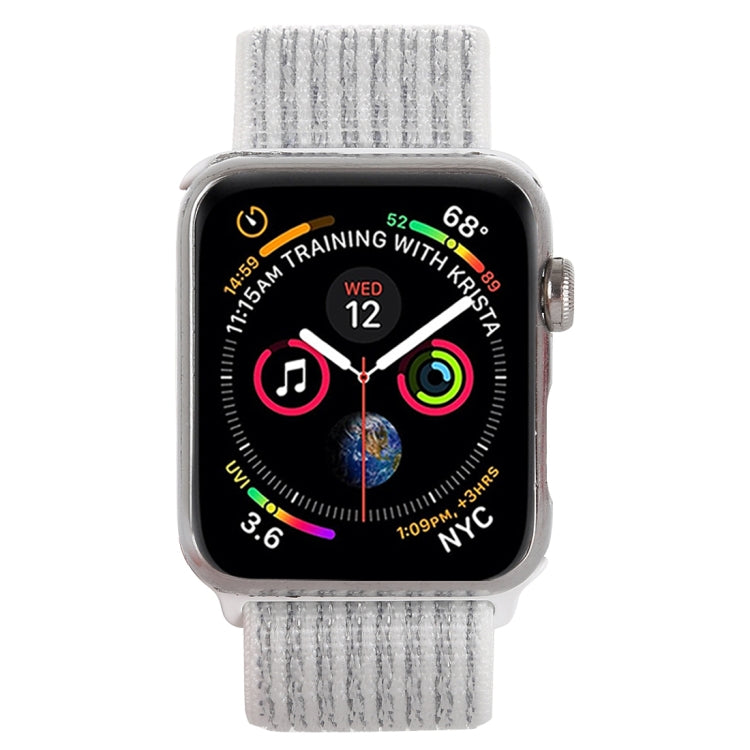 Frendorf | Für Apple Watch 46mm / 49mm / 45mm / 44mm Einfaches Mode-Nylon-Uhrenarmband mit Magic Stick (Silber)