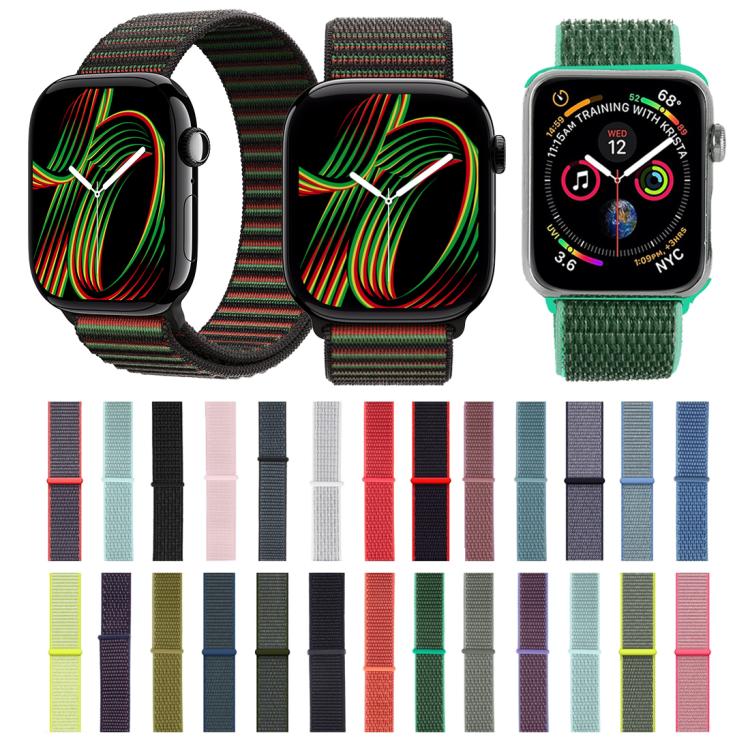 Frendorf | Für Apple Watch 46mm / 49mm / 45mm / 44mm Einfaches Mode-Nylon-Uhrenarmband mit Magic Stick (Silber)