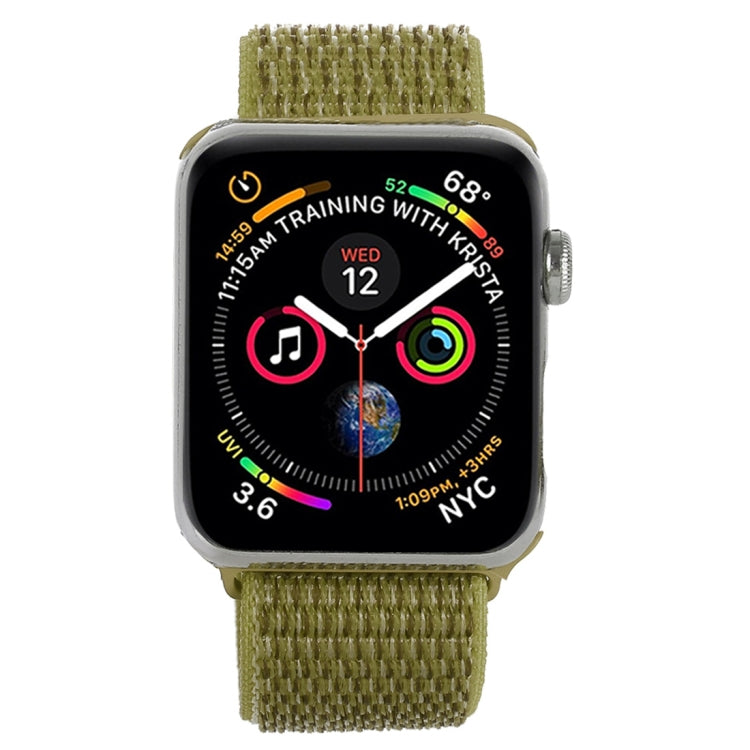 Frendorf | Für Apple Watch 42mm / 41mm / 40mm / 38mm Einfaches Mode-Nylon-Uhrenarmband mit Zauberstab (Dunkelgrün)