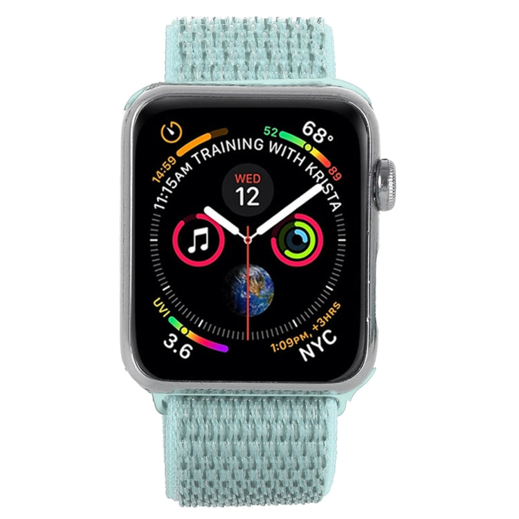 Frendorf | Für Apple Watch 42mm / 41mm / 40mm / 38mm Einfaches Modenylon-Uhrenarmband mit Zauberstab (Minzgrün)