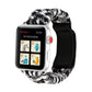 Frerndorf | Magic Paste Echtes Leder Regenschirm Seil Nylon Armbanduhr Band mit und Edelstahl Schnalle für Apple Watch Series 10 42mm / 9&8&7 41mm / SE 3&SE 2&6&SE&5&4 40mm / 3&2&1 38mm (Schwarz Weiß)