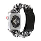 Frerndorf | Magic Paste Echtes Leder Regenschirm Seil Nylon Armbanduhr Band mit und Edelstahl Schnalle für Apple Watch Series 10 42mm / 9&8&7 41mm / SE 3&SE 2&6&SE&5&4 40mm / 3&2&1 38mm (Schwarz Weiß)