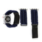 Frerndorf | Magic Paste Echtes Leder Regenschirm Seil Nylon Armbanduhr Band mit und Edelstahl Schnalle für Apple Watch Serie 10 42mm / 9&8&7 41mm / SE 3&SE 2&6&SE&5&4 40mm / 3&2&1 38mm(Dunkelblau)