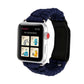 Frerndorf | Magic Paste Echtes Leder Regenschirm Seil Nylon Armbanduhr Band mit und Edelstahl Schnalle für Apple Watch Serie 10 42mm / 9&8&7 41mm / SE 3&SE 2&6&SE&5&4 40mm / 3&2&1 38mm(Dunkelblau)