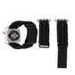 Frerndorf | Magic Paste Echtes Leder Regenschirm Seil Nylon Handgelenk Uhrband mit Edelstahl Schnalle für Apple Watch Ultra 49mm&Watch Ultra 2 49mm / Series 10 46mm / 9&8&7 45mm / SE 3&SE 2&6&SE&5&4 44mm / 3&2&1 42mm (Schwarz)