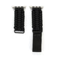 Frerndorf | Magic Paste Echtes Leder Regenschirm Seil Nylon Handgelenk Uhrband mit Edelstahl Schnalle für Apple Watch Ultra 49mm&Watch Ultra 2 49mm / Series 10 46mm / 9&8&7 45mm / SE 3&SE 2&6&SE&5&4 44mm / 3&2&1 42mm (Schwarz)