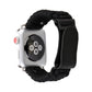 Frerndorf | Magic Paste Echtes Leder Regenschirm Seil Nylon Handgelenk Uhrband mit Edelstahl Schnalle für Apple Watch Ultra 49mm&Watch Ultra 2 49mm / Series 10 46mm / 9&8&7 45mm / SE 3&SE 2&6&SE&5&4 44mm / 3&2&1 42mm (Schwarz)