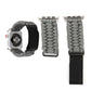 Frerndorf | Magic Paste Echtes Leder Regenschirm Seil Nylon Handgelenk Uhr Band mit Edelstahl Schnalle für Apple Watch Ultra 49mm&Watch Ultra 2 49mm / Series 10 46mm / 9&8&7 45mm / SE 3&SE 2&6&SE&5&4 44mm / 3&2&1 42mm(Grau)
