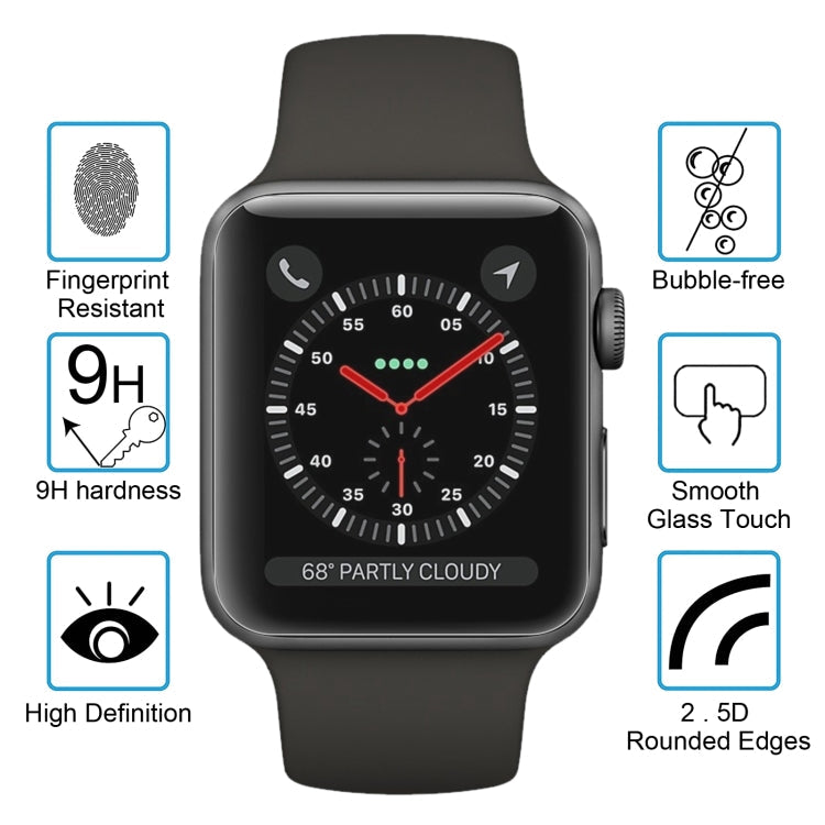 Frendorf | 2 PCS ENKAY Hat-Prince für Apple Watch 42 mm 0,2 mm 9H Oberflächenhärte 2,15D explosionsgeschütztes gehärtetes Glas Bildschirmschutzfolie