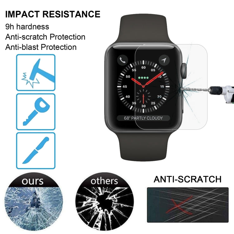 Frendorf | 2 PCS ENKAY Hat-Prince für Apple Watch 42 mm 0,2 mm 9H Oberflächenhärte 2,15D explosionsgeschütztes gehärtetes Glas Bildschirmschutzfolie