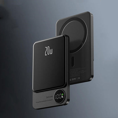 Frendorf | 10000mAh Mini tragbare LED Digitalanzeige Magnet schnelles Lade-Powerbank