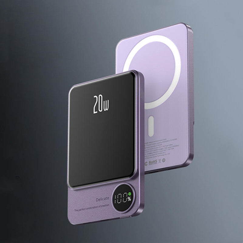 Frendorf | 10000mAh Mini tragbare LED Digitalanzeige Magnet schnelles Lade-Powerbank