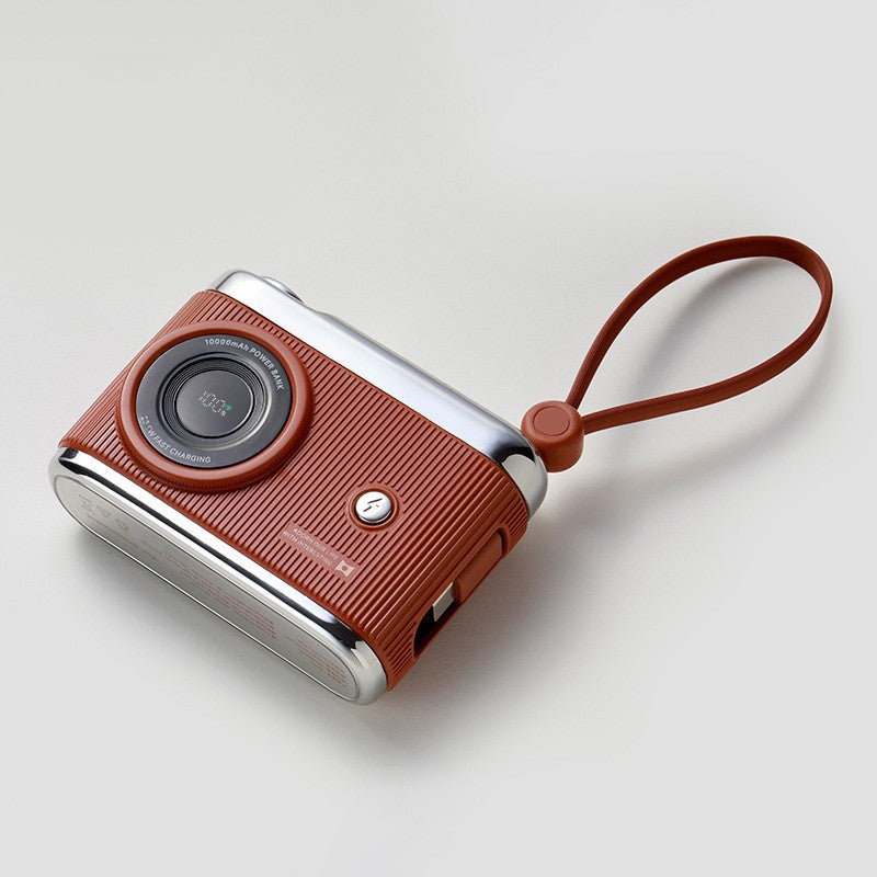 Frendorf | 10000mAh Kompakte Tragbare Powerbank Mit Integrierten Kabeln