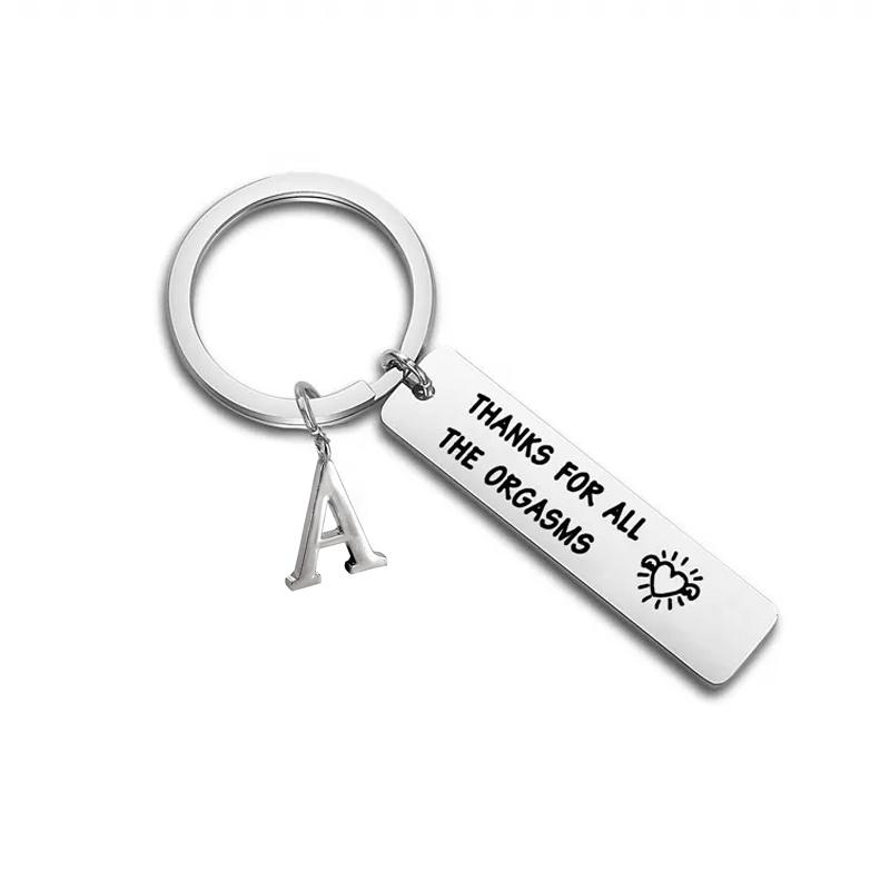 Frendorf | Freche & Lustige Schlüsselanhänger/Charm Pärchen Schlüsselring mit Buchstabenanhänger