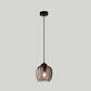 Frendorf | LuxeWave Nordic Glas-Pendelleuchte | Wellenstruktur | 1-Licht Barrel Design | Rauchgrau & Cognac Optionen