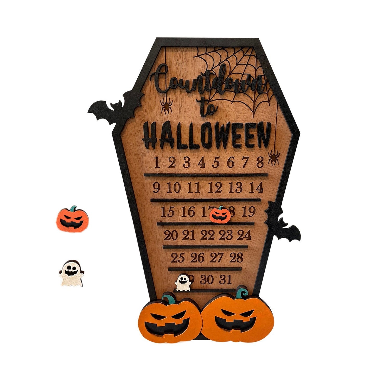 Frendorf | Holz Adventskalender Countdown zu Halloween/Weihnachten
