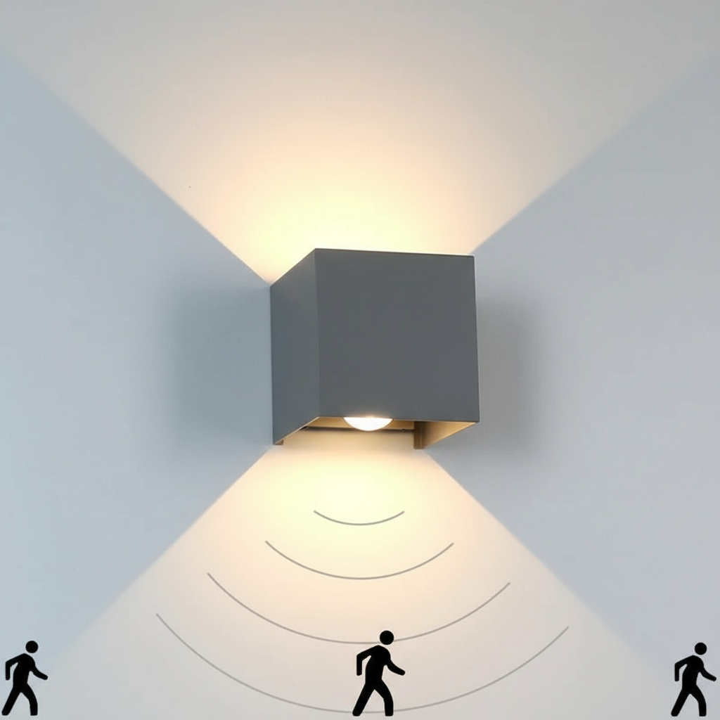 Frendorf | Außenlampe Mit Sensor 12W IP65 | Moderne Außenbeleuchtung Garten