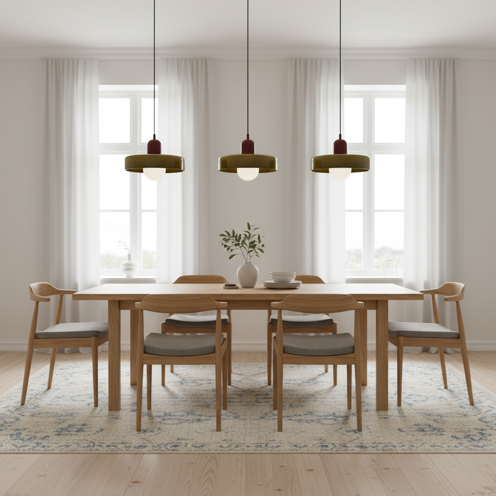 Frendorf | Bauhaus Pendelleuchte aus Farbglas