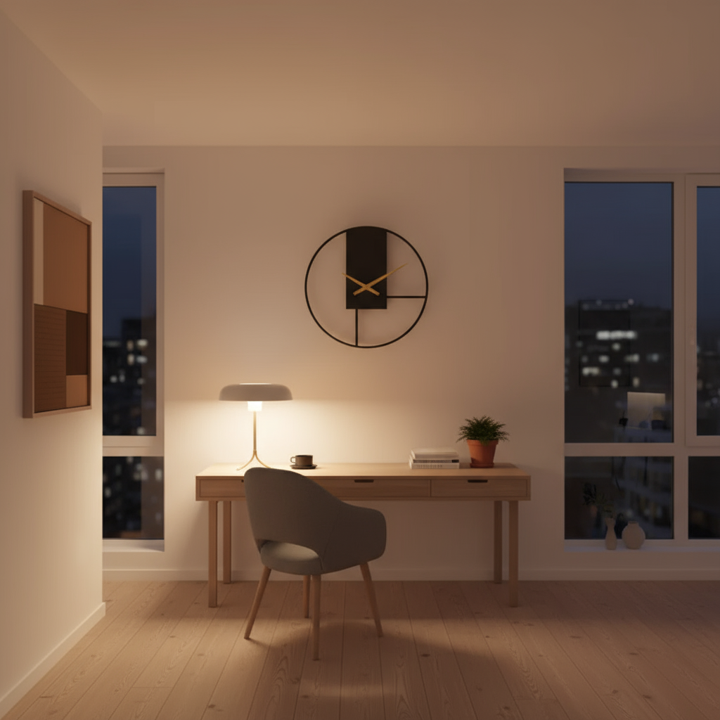 Frendorf | Aurum | Große Wanduhr Modern Schwarz 40 cm Minimalistisch