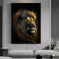 Abstrakt Schwarz Gold Tier Leinwandmalerei Eule Tiger Löwe Wolf Adler Zebra Stier Poster Wandkunst Bilder für Raum Wohnkultur