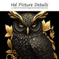 Abstrakt Schwarz Gold Tier Leinwandmalerei Eule Tiger Löwe Wolf Adler Zebra Stier Poster Wandkunst Bilder für Raum Wohnkultur