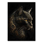 Abstrakt Schwarz Gold Tier Leinwandmalerei Eule Tiger Löwe Wolf Adler Zebra Stier Poster Wandkunst Bilder für Raum Wohnkultur