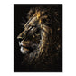 Abstrakt Schwarz Gold Tier Leinwandmalerei Eule Tiger Löwe Wolf Adler Zebra Stier Poster Wandkunst Bilder für Raum Wohnkultur