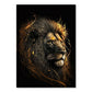 Abstrakt Schwarz Gold Tier Leinwandmalerei Eule Tiger Löwe Wolf Adler Zebra Stier Poster Wandkunst Bilder für Raum Wohnkultur