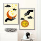 Frendorf | Abstrakte mystische Sonne und Mond Wandkunst Leinwand