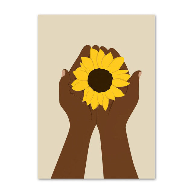 Embrace Sunflowers Galerie Wand Leinwand Plakate
