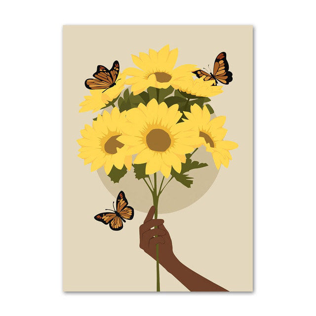 Embrace Sunflowers Galerie Wand Leinwand Plakate