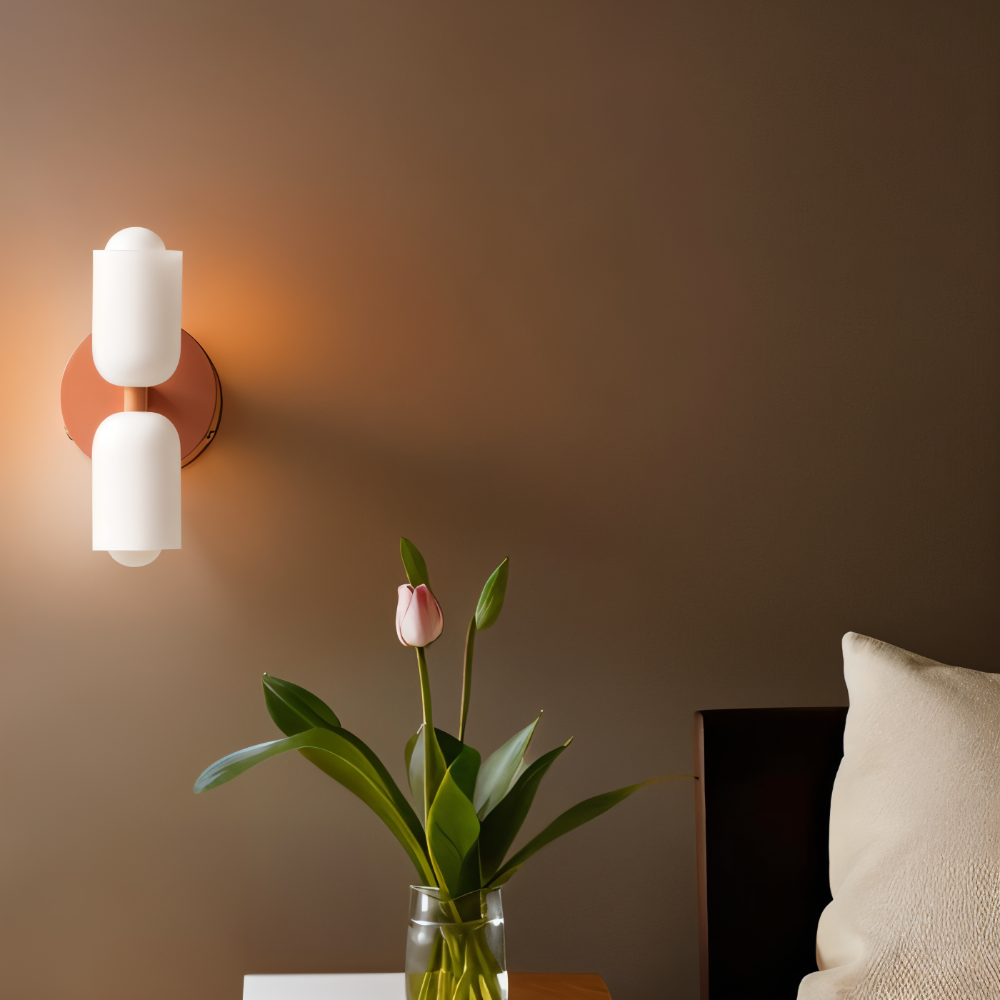 Frendorf | AcrylCapsule Wandleuchte - Wandleuchte Mit Zwei Köpfen - Wandleuchten für Innenräume