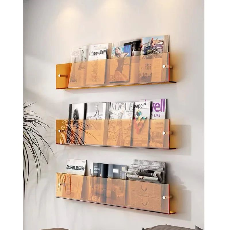ClearLine – Stilvolle Acryl Wandregal für Zeitschriften